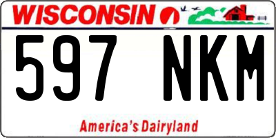 WI license plate 597NKM
