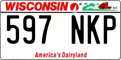 WI license plate 597NKP