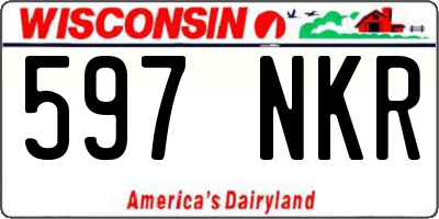 WI license plate 597NKR