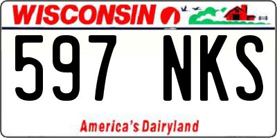 WI license plate 597NKS