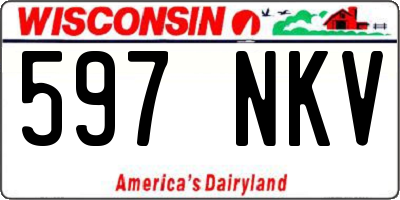 WI license plate 597NKV