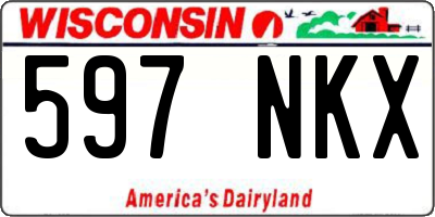 WI license plate 597NKX