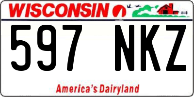 WI license plate 597NKZ