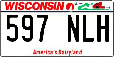WI license plate 597NLH