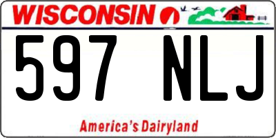 WI license plate 597NLJ