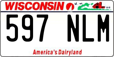 WI license plate 597NLM