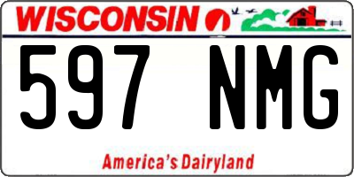 WI license plate 597NMG