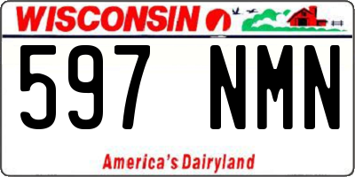 WI license plate 597NMN