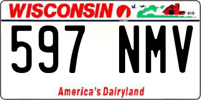 WI license plate 597NMV