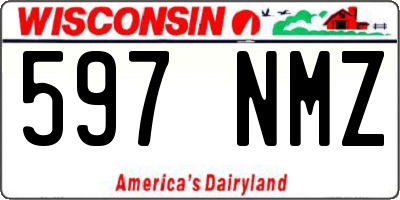 WI license plate 597NMZ