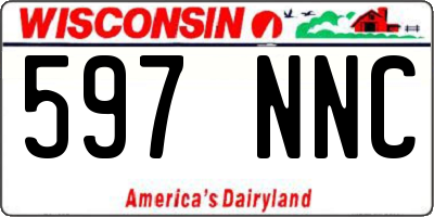 WI license plate 597NNC