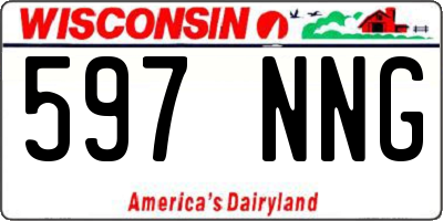 WI license plate 597NNG