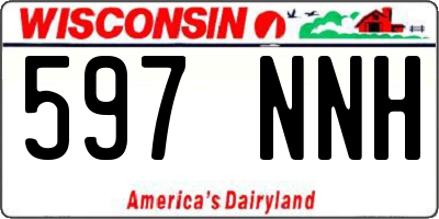 WI license plate 597NNH