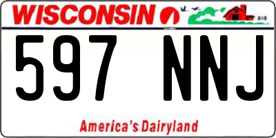 WI license plate 597NNJ