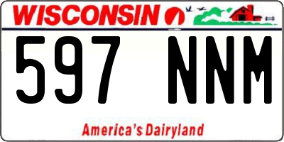 WI license plate 597NNM