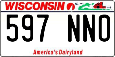 WI license plate 597NNO