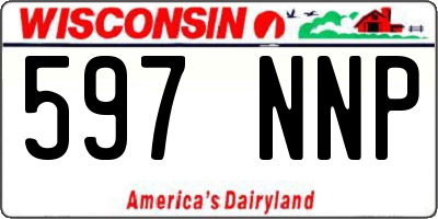 WI license plate 597NNP