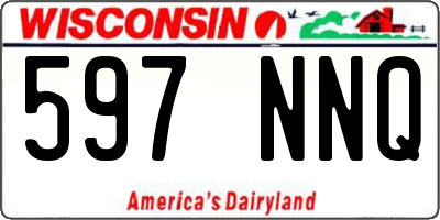 WI license plate 597NNQ