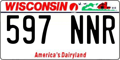 WI license plate 597NNR
