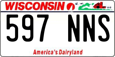 WI license plate 597NNS