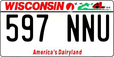 WI license plate 597NNU