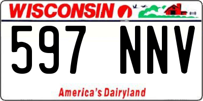 WI license plate 597NNV