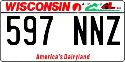 WI license plate 597NNZ