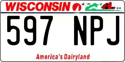 WI license plate 597NPJ