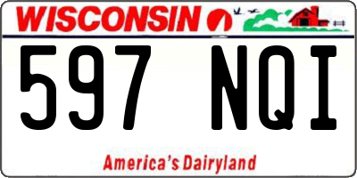 WI license plate 597NQI
