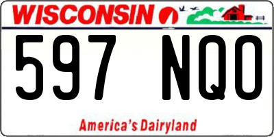 WI license plate 597NQO