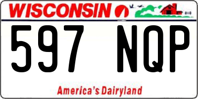 WI license plate 597NQP