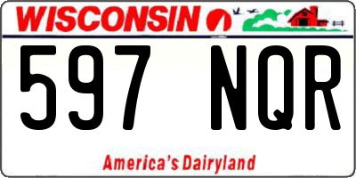 WI license plate 597NQR