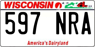WI license plate 597NRA