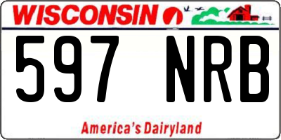 WI license plate 597NRB
