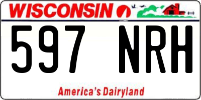 WI license plate 597NRH