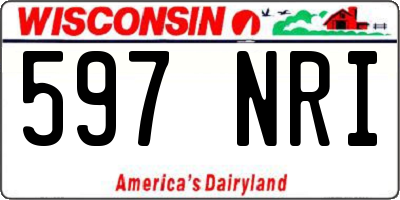 WI license plate 597NRI