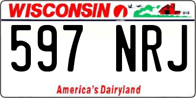 WI license plate 597NRJ