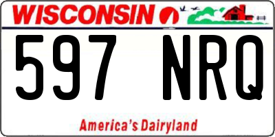 WI license plate 597NRQ