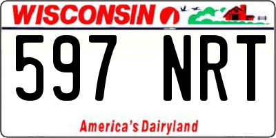 WI license plate 597NRT