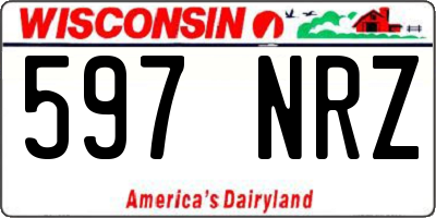 WI license plate 597NRZ