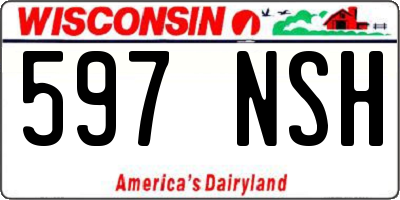 WI license plate 597NSH