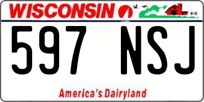 WI license plate 597NSJ