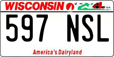 WI license plate 597NSL