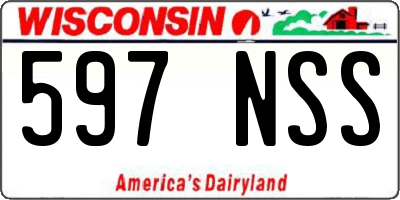 WI license plate 597NSS