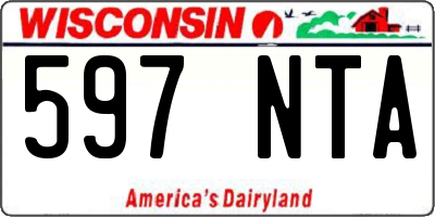 WI license plate 597NTA