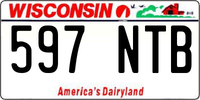 WI license plate 597NTB