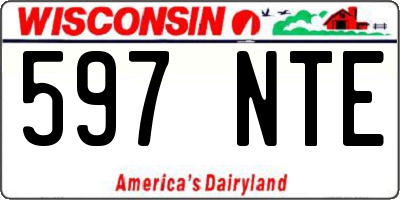 WI license plate 597NTE