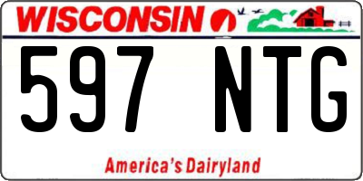 WI license plate 597NTG
