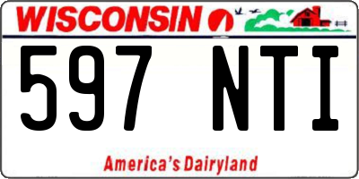 WI license plate 597NTI