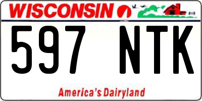 WI license plate 597NTK